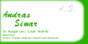 andras simar business card